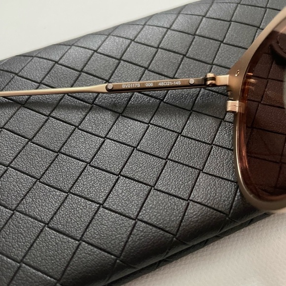 Bottega Veneta BV0117S 006 Gold orange Metal Frame 48-21-145 sunglasses cat eye main image 10